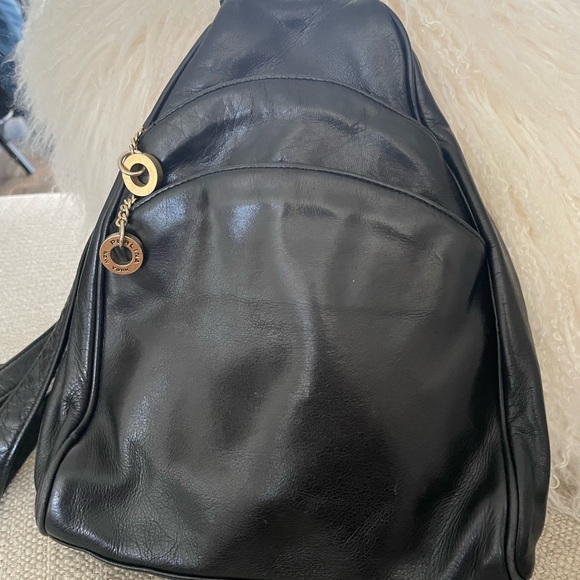 Perlina black leather backpack - Picture 6 of 7